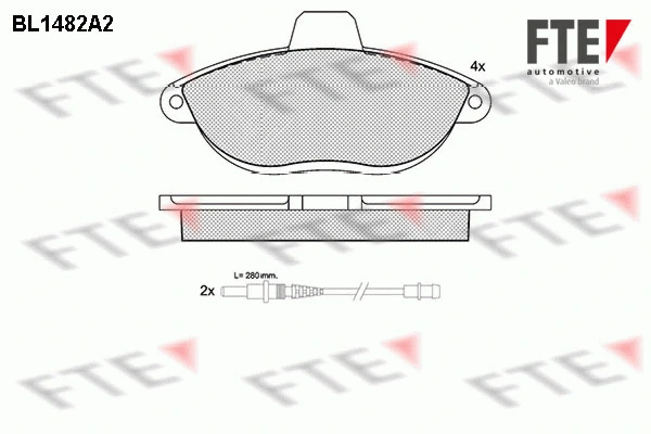Kit de plaquettes de frein, frein à disque FTE 9010211