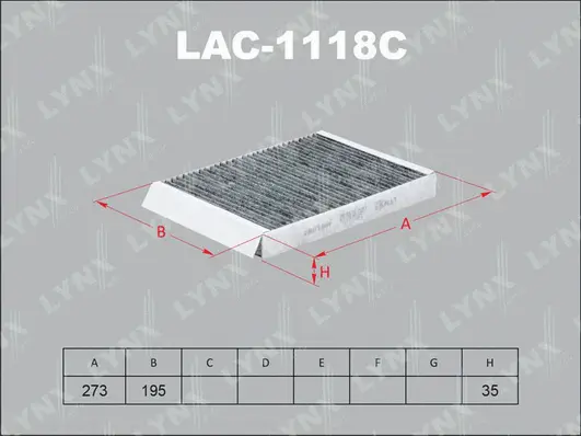 Filtre, air de l'habitacle LYNXAUTO LAC-1118C