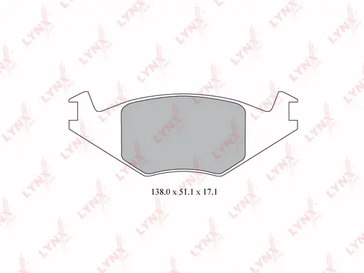 Kit de plaquettes de frein, frein à disque LYNXAUTO BD-8012
