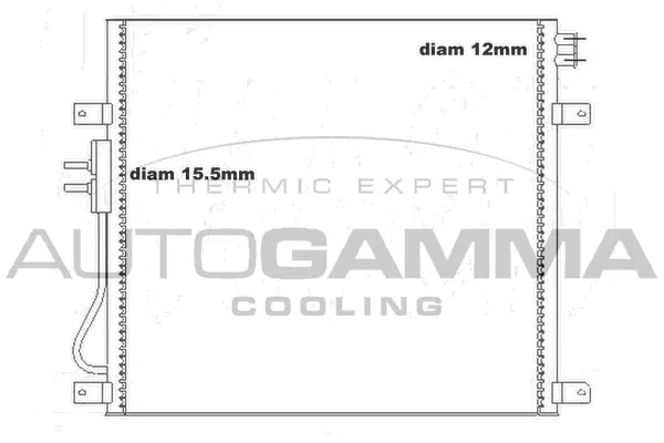 Condenseur, climatisation AUTOGAMMA 105204