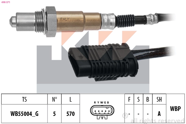 Sonde lambda KW 498 571