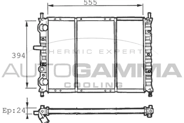 Radiateur, refroidissement du moteur AUTOGAMMA 100262