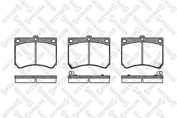 Kit de plaquettes de frein, frein à disque STELLOX 344 002B-SX