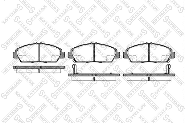 Kit de plaquettes de frein, frein à disque STELLOX 417 002B-SX
