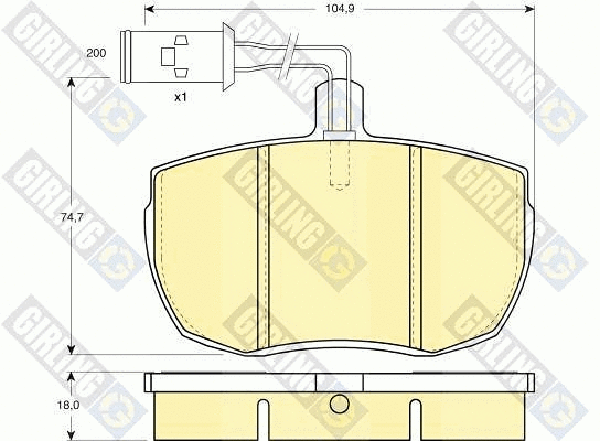 Kit de plaquettes de frein, frein à disque GIRLING 6107896