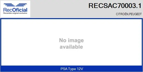 Compresseur, climatisation RECOFICIAL RECSAC70003.1