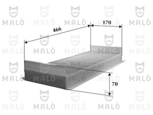 Filtre, air de l'habitacle AKRON-MALÒ 1530852