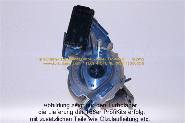 Turbocompresseur, suralimentation SCHLÜTTER TURBOLADER 166-00055MAX