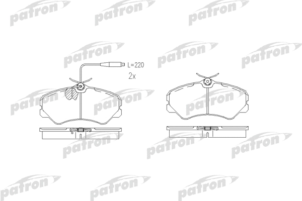 Kit de plaquettes de frein, frein à disque PATRON PBP510