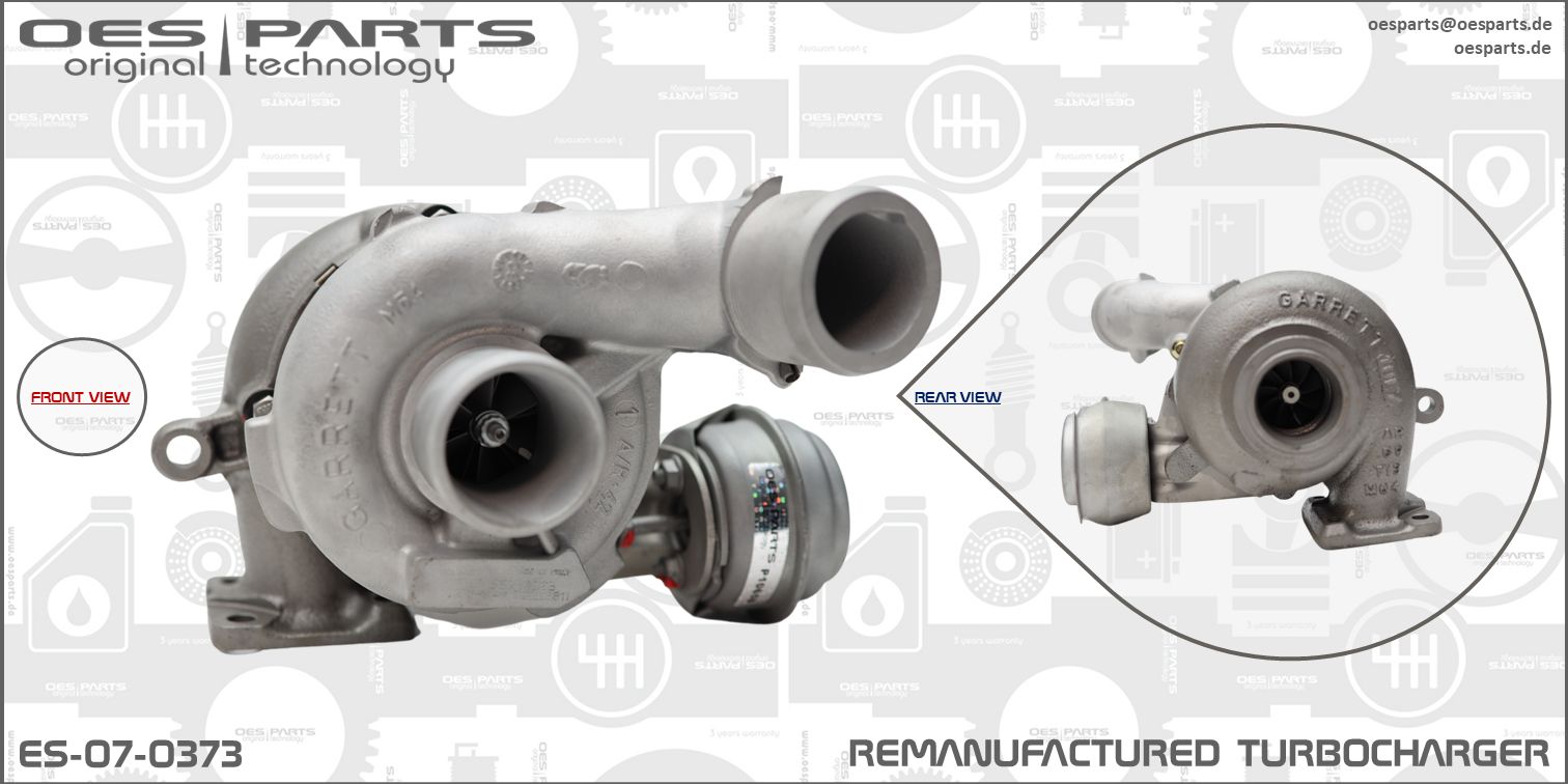 Turbocompresseur, suralimentation OES PARTS ES-07-0373
