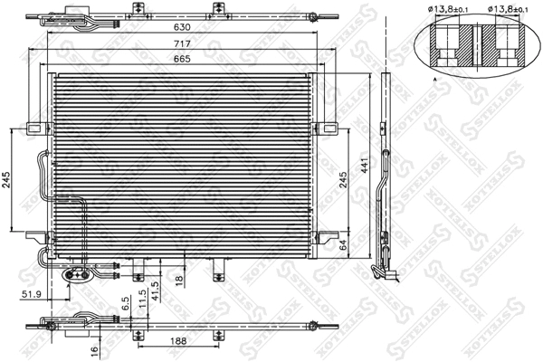 Condenseur, climatisation STELLOX 10-45130-SX