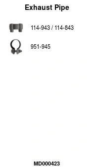 Tuyau d'échappement FA1 MD000423
