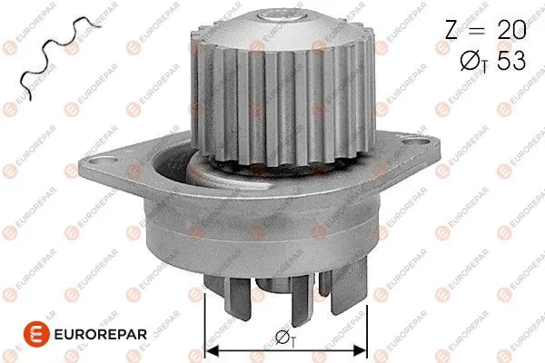 Pompe à eau, refroidissement du moteur EUROREPAR 1673341580