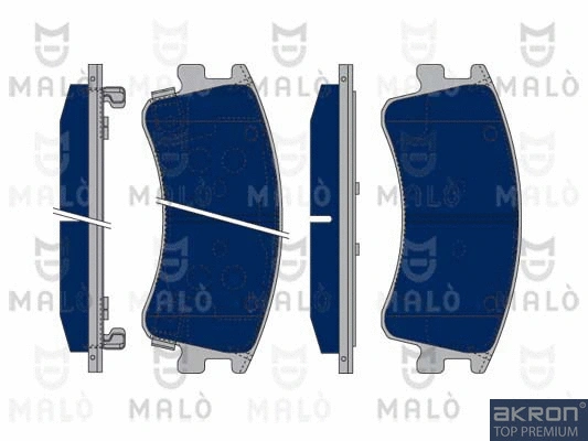 Kit de plaquettes de frein, frein à disque AKRON-MALÒ 1050087