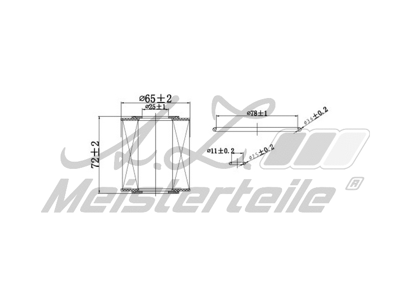 Filtre à huile A.Z. Meisterteile AZMT-41-040-1325