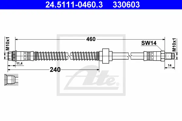 Flexible de frein ATE-APAC 24.5111-0460.3