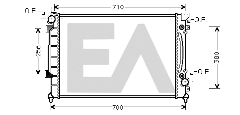Radiateur, refroidissement du moteur EACLIMA 31R02090