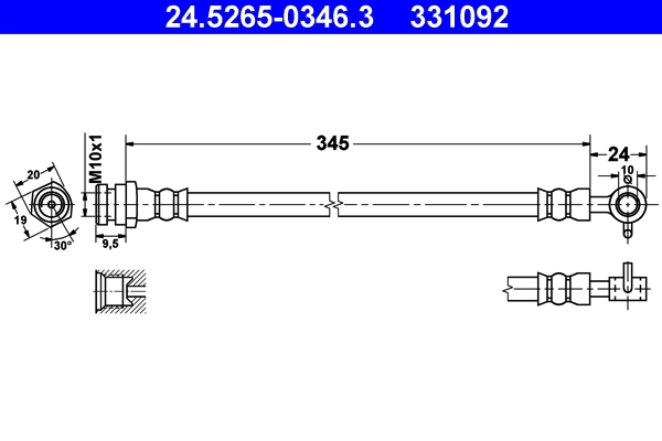 Flexible de frein ATE 24.5265-0346.3