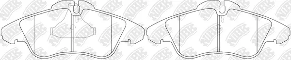 Kit de plaquettes de frein, frein à disque NiBK PN0301W