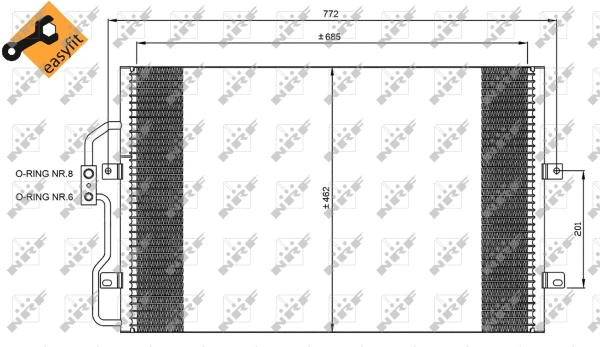 Condenseur, climatisation NRF 35802