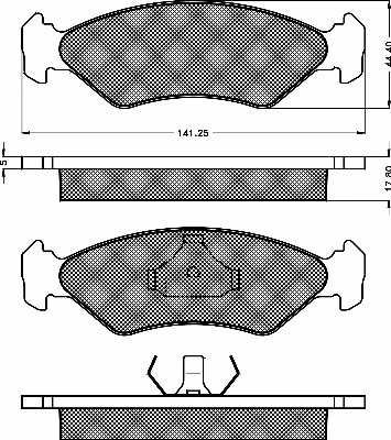 Kit de plaquettes de frein, frein à disque BSF 10145