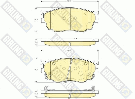 Kit de plaquettes de frein, frein à disque GIRLING 6132539
