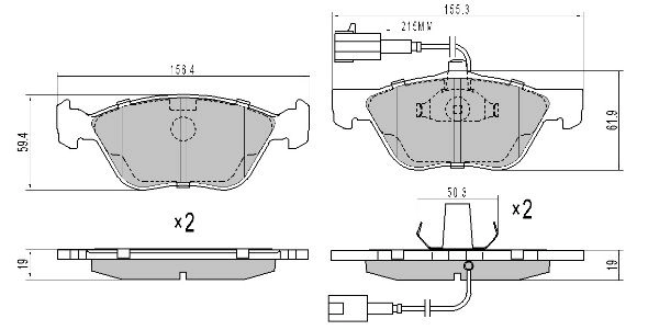 Kit de plaquettes de frein, frein à disque FREMAX FBP-0972