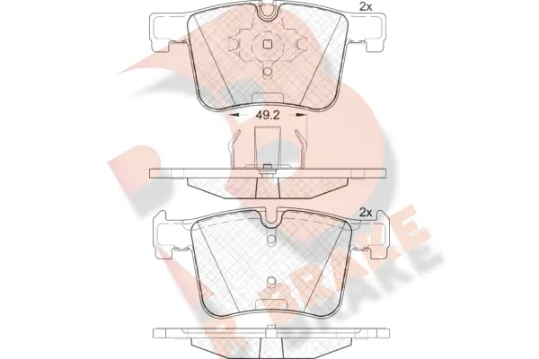 Kit de plaquettes de frein, frein à disque R BRAKE RB2020
