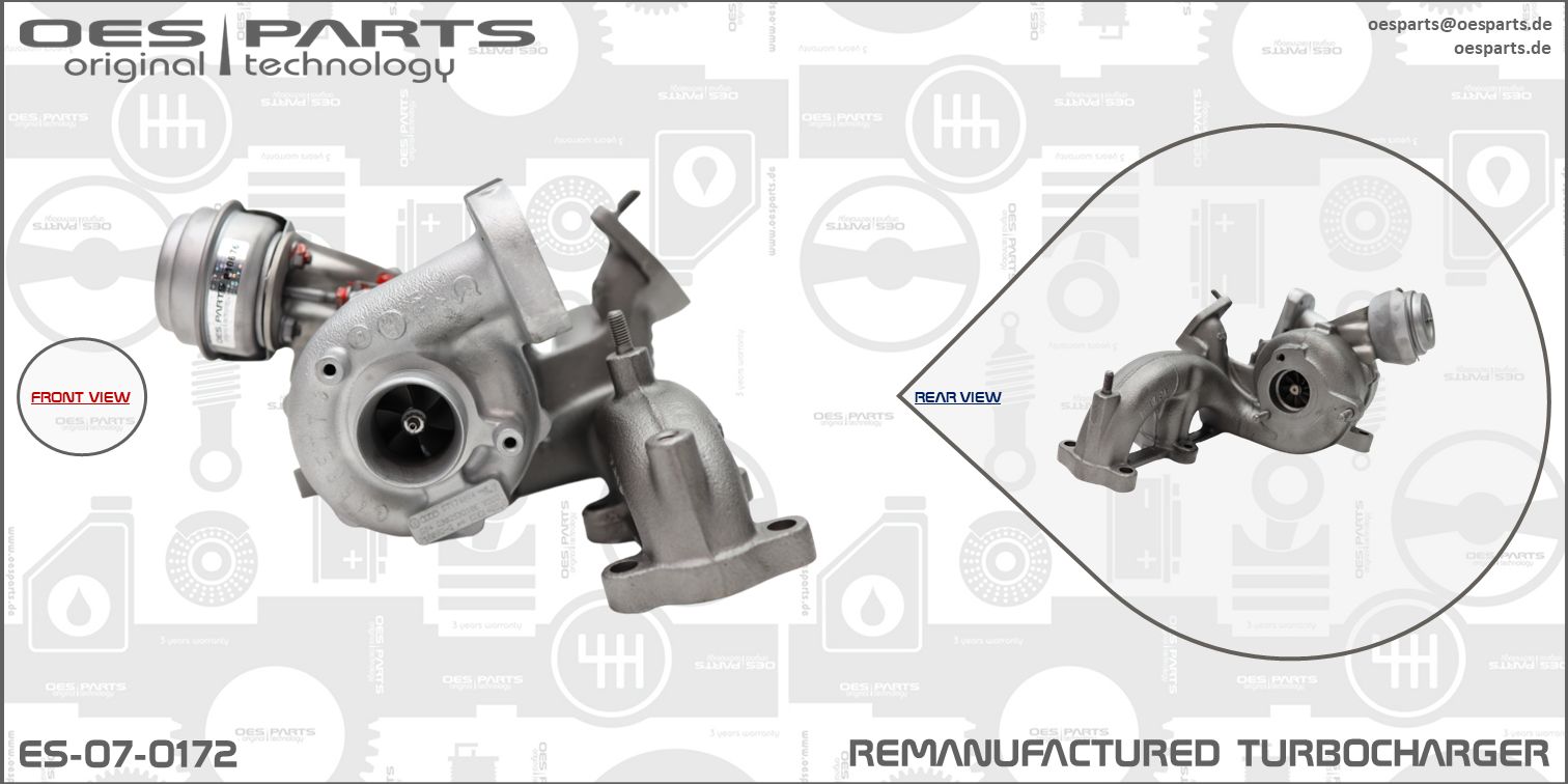 Turbocompresseur, suralimentation OES PARTS ES-07-0172