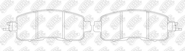 Kit de plaquettes de frein, frein à disque NiBK PN2807