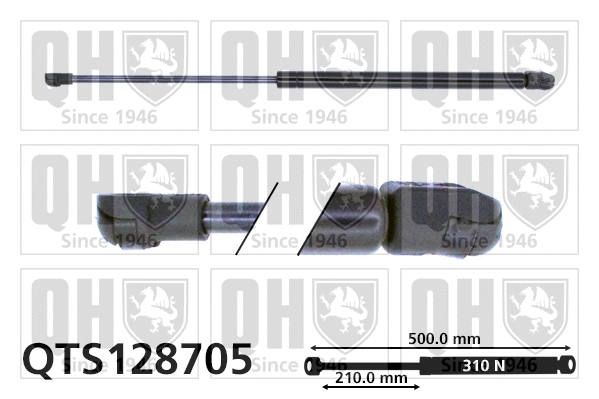 Vérin, capot-moteur QUINTON HAZELL QTS128705