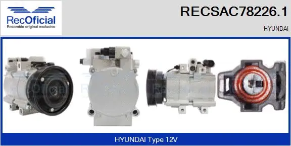 Compresseur, climatisation RECOFICIAL RECSAC78226.1