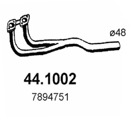 Tuyau d'échappement ASSO 44.1002