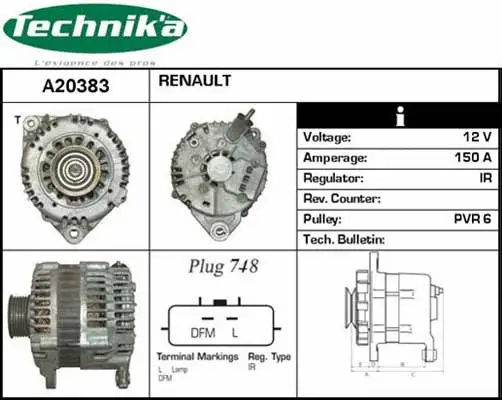 Alternateur Technika A20383