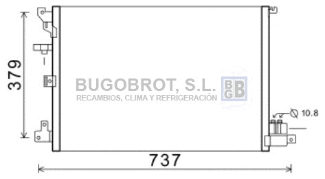 Condenseur, climatisation BUGOBROT 62-VO5152