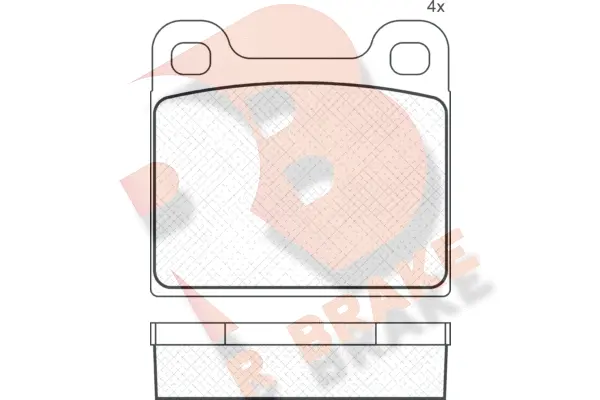 Kit de plaquettes de frein, frein à disque R BRAKE RB0386