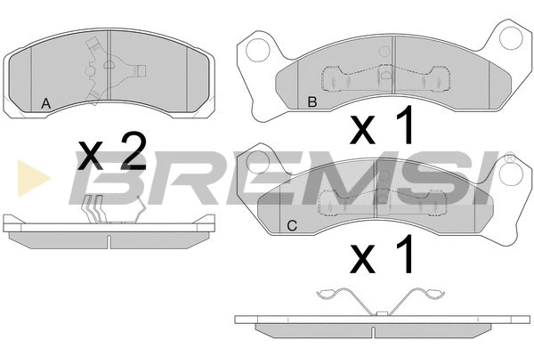 Kit de plaquettes de frein, frein à disque BREMSI BP2780