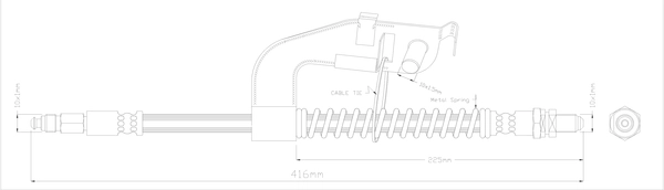 Flexible de frein ABTEX ABH1043R