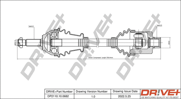 Arbre de transmission Dr!ve+ DP2110.10.0682