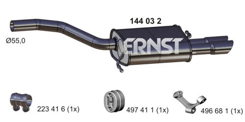Silencieux arrière ERNST 144032