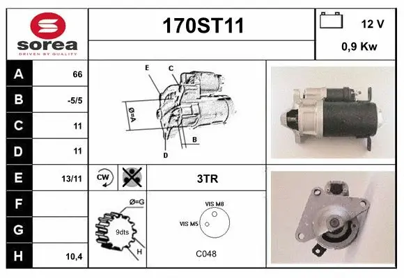 Démarreur STARTCAR 170ST11