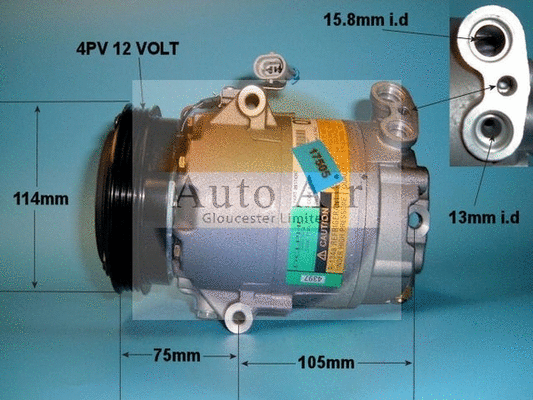 Compresseur, climatisation AUTO AIR GLOUCESTER 14-0230