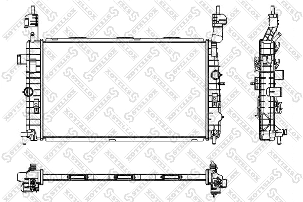 Radiateur, refroidissement du moteur STELLOX 10-25350-SX
