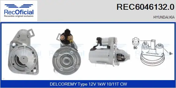 Démarreur RECOFICIAL REC6046132.0