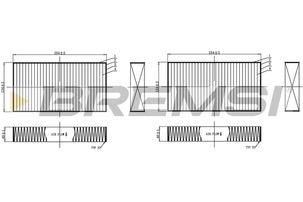 Filtre, air de l'habitacle BREMSI FC0940C