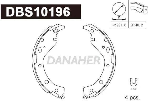 Jeu de mâchoires de frein DANAHER DBS10196