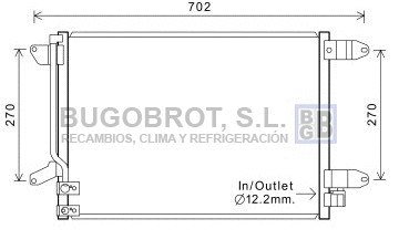 Condenseur, climatisation BUGOBROT 62-VW5330