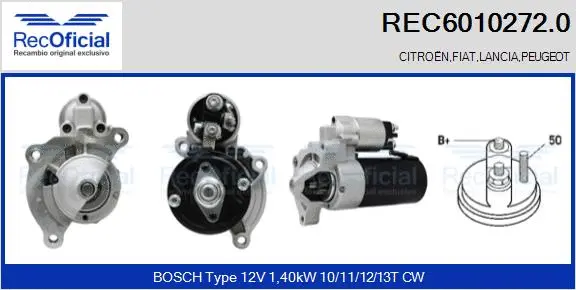 Démarreur RECOFICIAL REC6010272.0