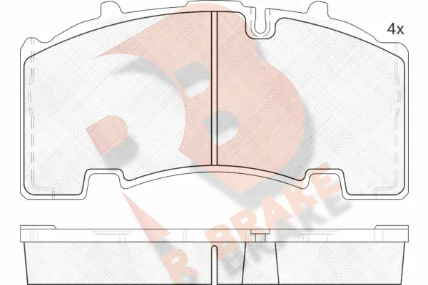 Kit de plaquettes de frein, frein à disque R BRAKE RB2135