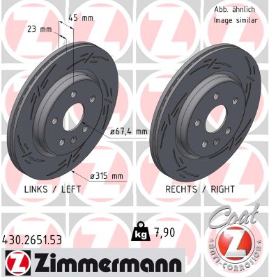 Disque de frein ZIMMERMANN 430.2651.53